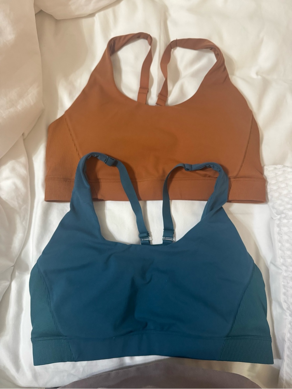 all in motion Scoop-Back Sports Bras in Rust and Teal - Pack of 2